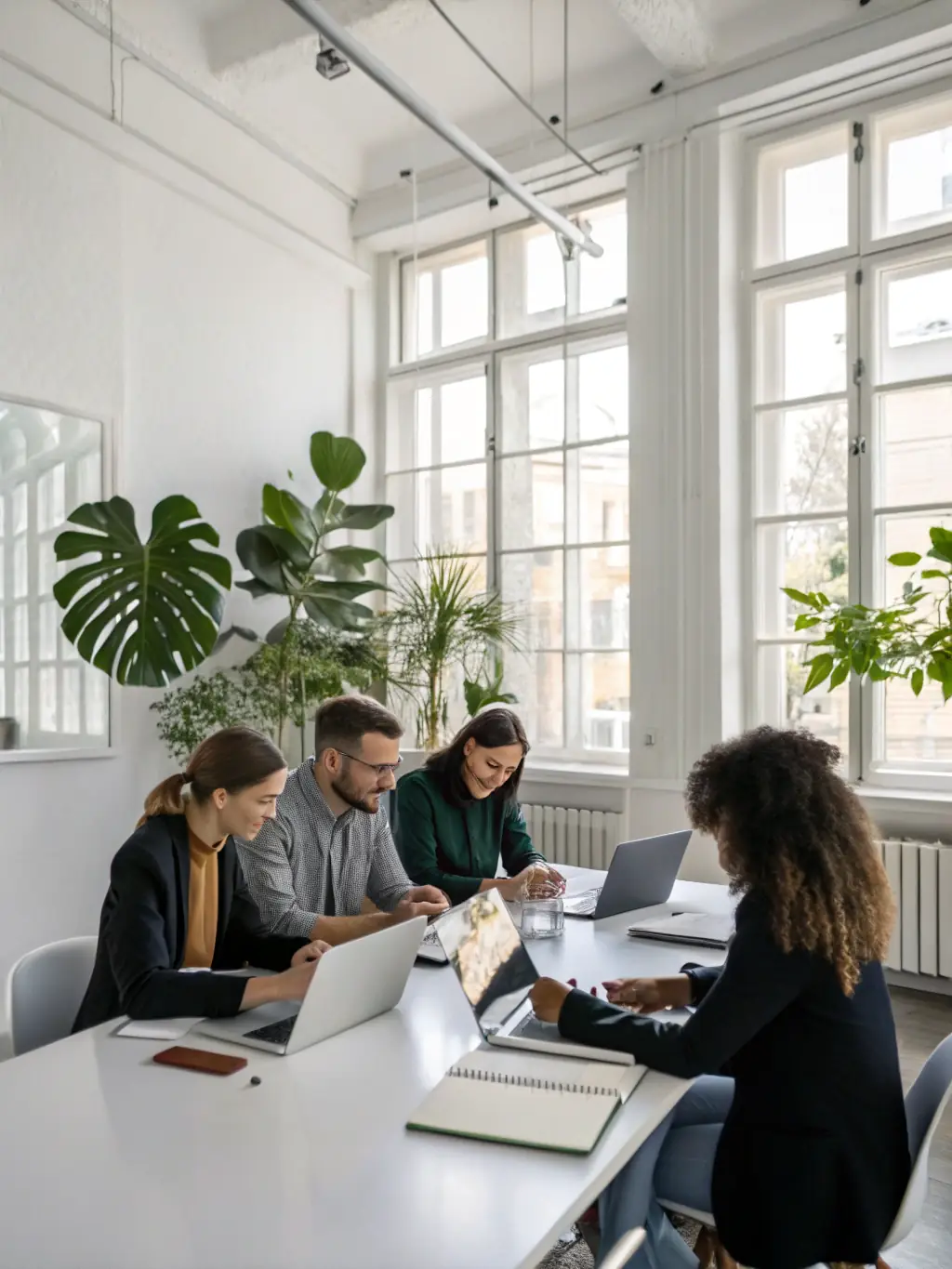 A group of agricultural engineers participating in a career counseling session, discussing job search strategies and resume optimization techniques.