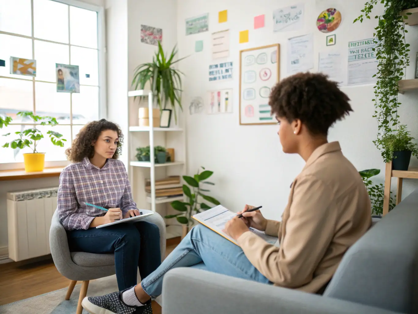 An image of a mock interview session, with a candidate practicing their interview skills with a professional, simulating a real-world job interview scenario.